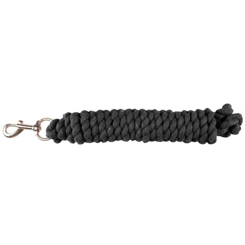 HORZE Basic Cotton Lead Rope - 12ft - Black - One Size - Image 1